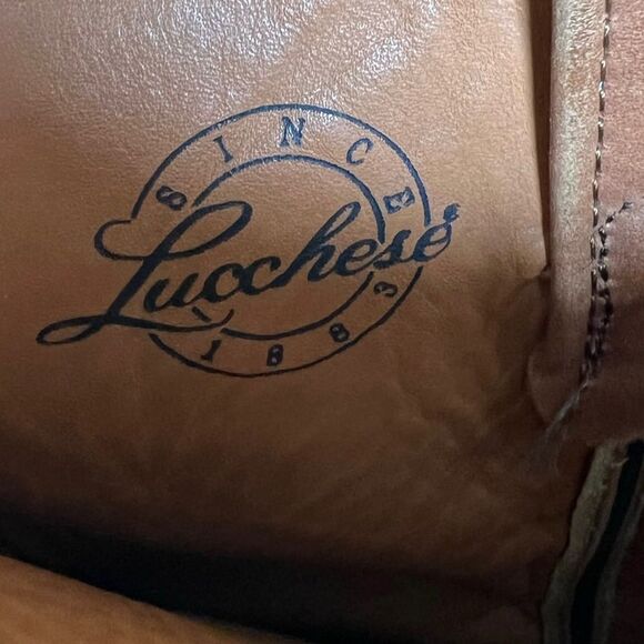 Lucchese Men’s Cowboy Boots Size 8.5 Black Good Condition Leather Crocodile - Picture 10 of 10